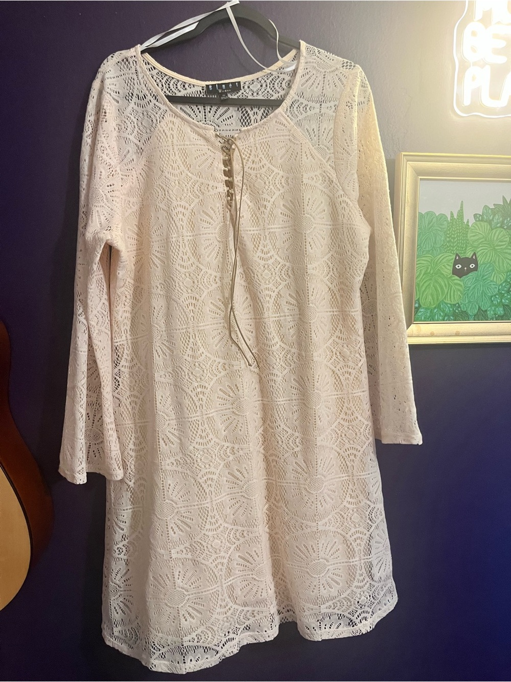 PLUS SIZE vintage bohemian lace dress